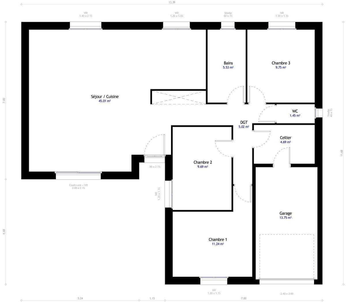 Plan Maison Plein Pied 3 Chambres | Ventana Blog Plan Maison Plein Pied 3 Chambres | Ventana Blog